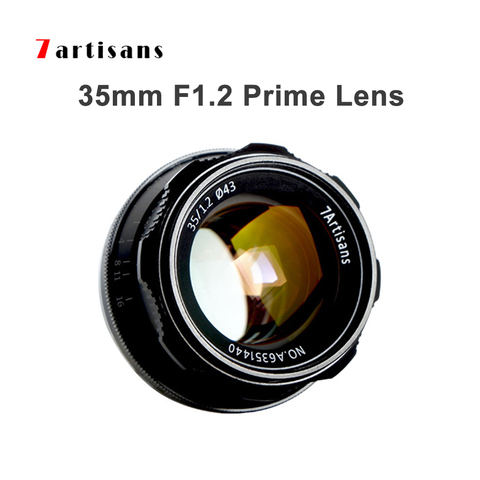 7artisans 35mm F1.2 Prime Lens Manual Focus Mirrorless Fixed Lens for Sony E Nikon Z  for Fuji XF APS-C Camera A6500 A6300 X-A1 ► Photo 1/6