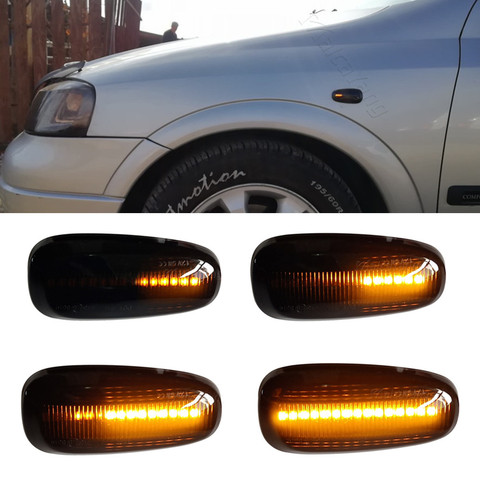 2PCS Car LED Dynamic Blinker Turn Signal Light Side Marker Lamp For Opel Zafira A 1999-2005 Astra G 1998-2009 ► Photo 1/6