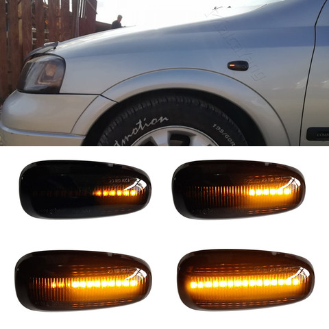 2PCS Car LED Dynamic Blinker Turn Signal Light Side Marker Lamp For Opel Zafira A 1999-2005 Astra G 1998-2009 ► Photo 1/6