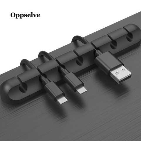 New Arrival Cable Winder Earphone Cable Organizer Wire Storage Silicon Charger Holder Clips Cable Winder Management Organizer ► Photo 1/6