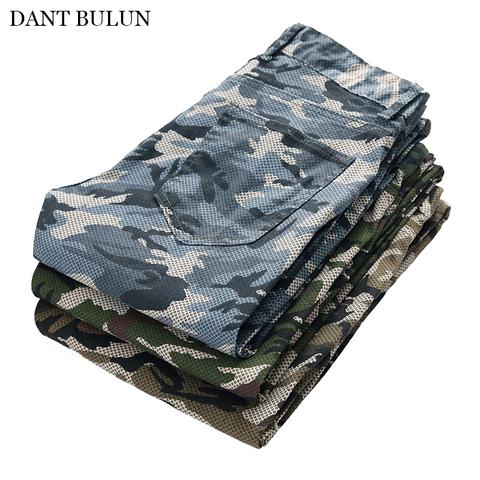 New Men Jeans Camouflage Military Printed Pants Slim Elastic Cargo Trousers Men Hip Hop Joggers Pants For Male Denim Jeans ► Photo 1/6