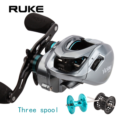 RUKE  new casting reel, Three  spool  fishing reel,11+1 bearing.Brake Force 8 kg,Gear Ratio 8.1:1,free shipping ► Photo 1/6