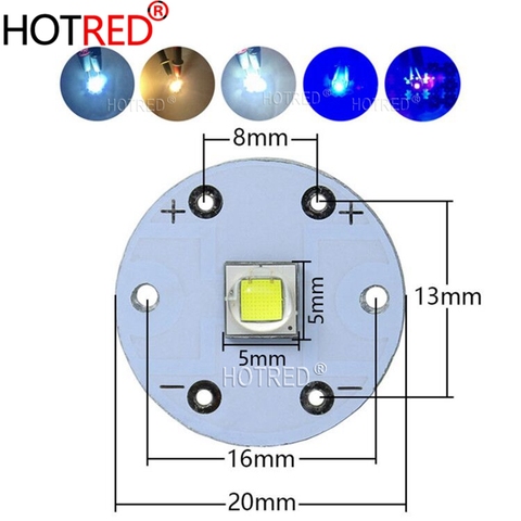 10W Cree XM-L2 T6 XML2 U2 LED Light Diode SMD5050 10W Round 20mm PCB for Flashlight Car light Headlight High Power Bulb bead DIY ► Photo 1/6