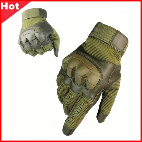 Outdoor Sports Tactical Gloves Climbing Camping Cycling Gloves Men's Full Gloves Military Armor Painball  Protection Gloves ► Photo 1/6