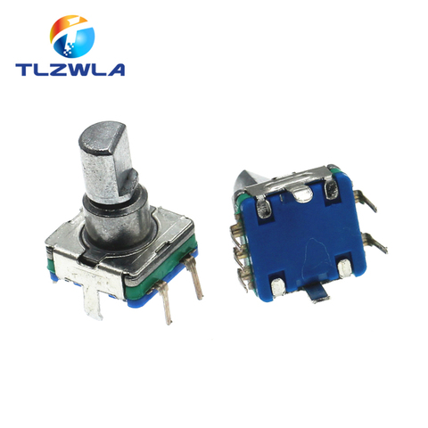 5Pcs EC11 Rotary Encoder Code Switch 20 Position With Switch 5Pin Handle Length 12.5mm Half Shaft Type ► Photo 1/4
