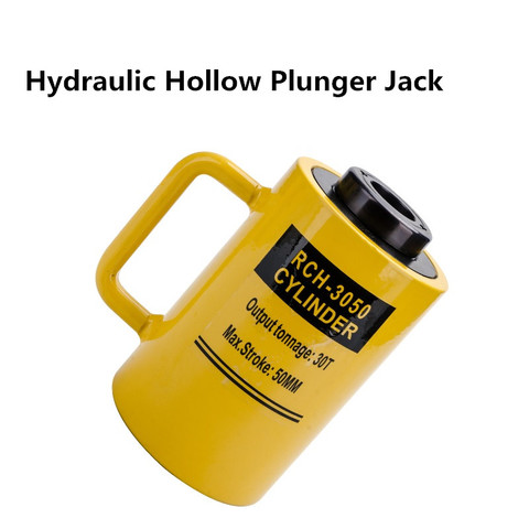 30 ton 50mm hydraulic hollow plunger jack,hollow plunger ram,hydraulic hollow cylinder RCH-3050 ► Photo 1/6