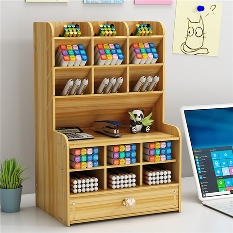 2022/Desk Organizer Office Accessories Pen Holder Pencil Stand Table Organize Storage Organize Stationery Makeup holder ► Photo 1/6