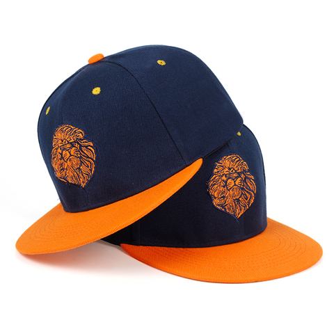 2022 High quality lion face embroidery snapback cap cool king hip hop hat for boys and girls ► Photo 1/6