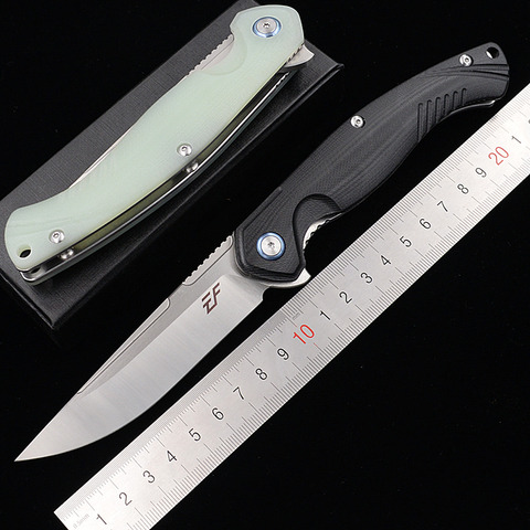 Eafengrow Made TopQ Real D2 steel ball bearing flipper Folding G10 Camp Hunting Kitchen Survival Outdoor EDC Tool Utility Knife ► Photo 1/6