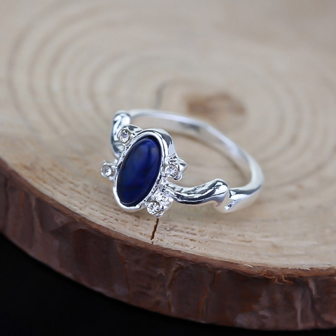 1 Pc Rings Daylight Rings Vintage Crystal Ring With Blue Lapis Fashion Movies Jewelry Cosplay ► Photo 1/1