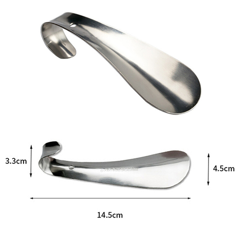 1pcs  Spoon Shoehorn  Professional Shoehorn 14.5cm Stainless Steel Metal Shoe Horn Shoes Lifter Tool ► Photo 1/3