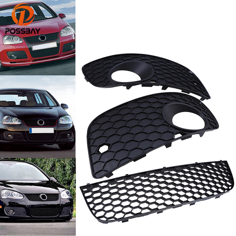 POSSBAY Car Fog Lamp Grille Coche Lower Bumper Fog Light Cover for VW Golf MK5 GTI 2004 2005 2006 2007 2008 2009 Exterior Parts ► Photo 1/6