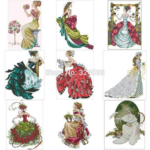 madam patterns Counted Cross Stitch 14CT DIY wholesale Chinese Cross Stitch Kits Embroidery Needlework Sets ► Photo 1/6