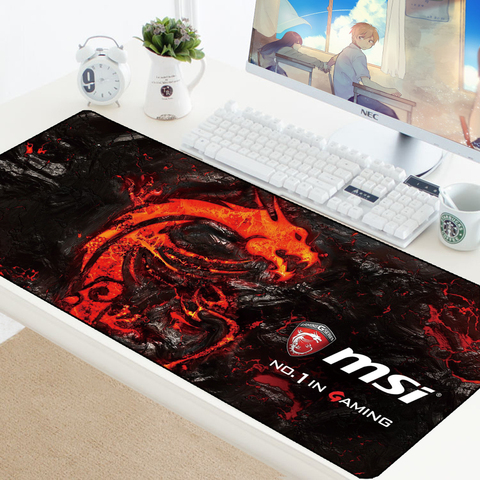MSI Mouse Pad Large XXL Gamer Anti-slip Rubber Pad Gaming Mousepad to Keyboard Laptop Computer Speed Mice Mouse Desk Play Mats ► Photo 1/6