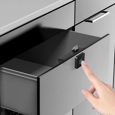 Smart Fingerprint Drawer Lock Furniture File Cabinet Lock Shoe Cabinet Letter Box Lock Fingerprint Drawer Lock ► Photo 1/6