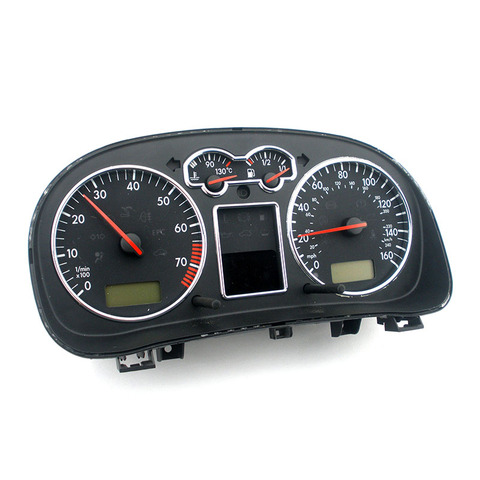 Matt Chrome Gauge Cluster Bezal Dashboard chrome dial ring For VW MK4 Golf Jetta GTI GLI V6 4 Motion Speed Meter Decor ► Photo 1/6
