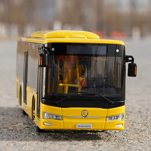 Authorized Authentic 1:42 diecast Gold-dragon stream public bus model, urban bus models for collection ► Photo 1/6