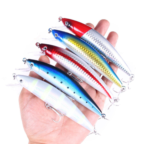 1pcs Sinking Minnow Fishing Lure 12cm 39g Artificial Hard Bait Trolling Crankbait Bass Wobbler Pike Carp Fishing Tackle Pesca ► Photo 1/6