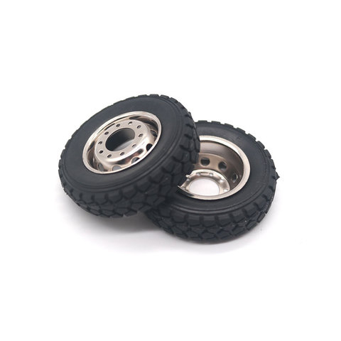 Qin24 2PCS 1/24 RC Heavy Truck Hard Tires and Wheels Set ► Photo 1/4