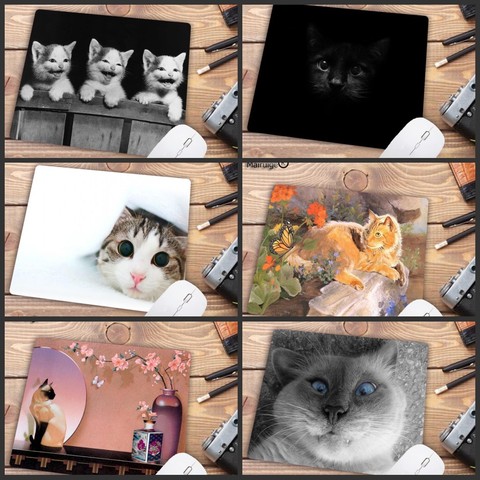 XGZ Small Size Rubbe Mouse Pad Cute Cat  Animal Mouse Mat Gaming Player Gamer Desktop Pad Computer Laptop Mousepad Games 22X18CM ► Photo 1/6