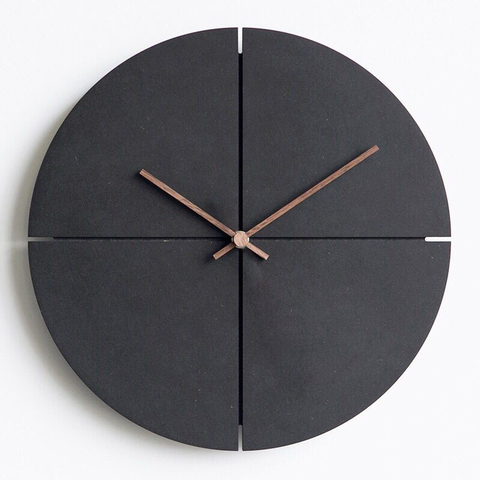 Wooden Wall Clock Nordic Minimalist Wooden Wall Clocks Living Room Personality Household Watches Silent Wall Clocks Home Decor ► Photo 1/6