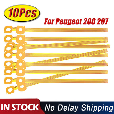 10Pcs/Set Car Flex/Ribbon Cable Turn Signal Switch Steering Column Gold For Peugeot 206 207 Citroen COM2000 Car Accessories ► Photo 1/6