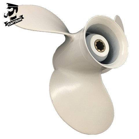 Captain Propeller 9 1/4x12 Fit Yamaha Outboard Engines 9.9 HP F9.9 15HP F15C F15 F20 Aluminum 8 Tooth Spline RH 683-45941-00-EL ► Photo 1/5