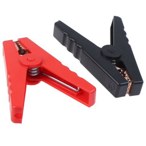 2pcs 100A Electrical Crocodile Alligator Car Battery Micro Insulated Clips Clamps Connector 90mm For Electric Project ► Photo 1/6