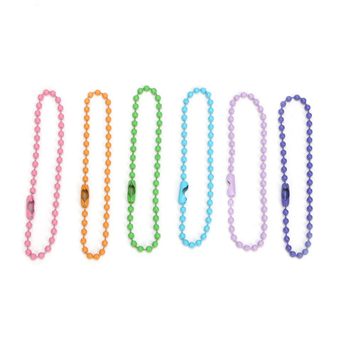 20pcs/lot 19 Colors  15cm Length 2.4mm Round Ball Chain Fit Key Chain/Dolls/Label Hand Tag Connector DIY Necklace Jewelry Making ► Photo 1/4