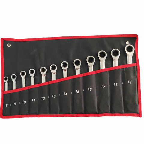 Ratchet Combination Metric Wrench Set Hand Tools Torque Gear Socket Nut Tools A Set of Key ► Photo 1/6