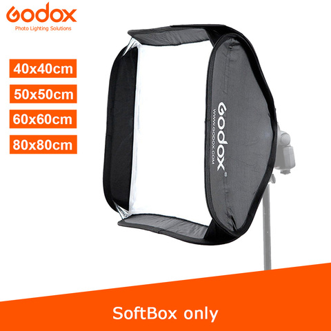 Godox 40x40cm 50x50cm 60x60cm 80x80cm Foldable SoftBox Speedlite Flash Softbox for S-type Bracket fit Bowens Elinchrom Mount ► Photo 1/6