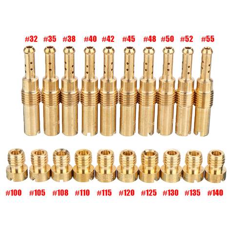 20pcs Carburetor Main Jet Kit with Slow/Pilot Jet Set Replacement Fir For PWK Keihin OKO CVK Motorcycle Carburetor ► Photo 1/6
