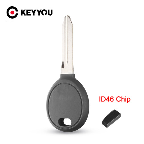 KEYYOU Transponder With ID46 Chip For Dodge Chrysler Jeep Wrangler 1998 1999 2001 2002 2003 2004 2005 2006 Car Key Shell Case ► Photo 1/6