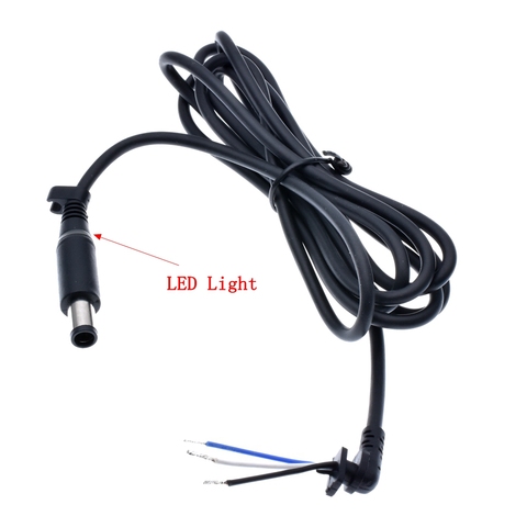 Laptop DC 7.4*5.0mm Connector Cord Cable  with LED Light For Dell Charger Adapter Charging Cable 1.8m ► Photo 1/6