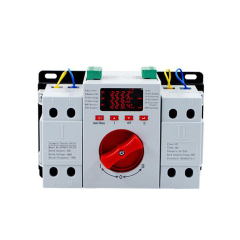 Intelligent 2P ATS 63A single phase dual power automatic transfer switch with fire forced switching (active DC24V) output ► Photo 1/6