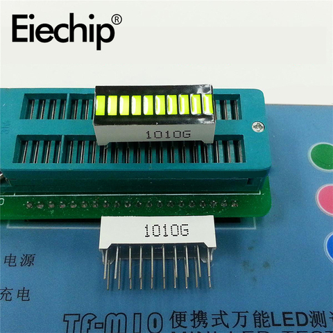 5pcs 10 segment light bar digital display green high quality display light bar CL1010G digital tube 10 segment 25x10mm green LED ► Photo 1/6