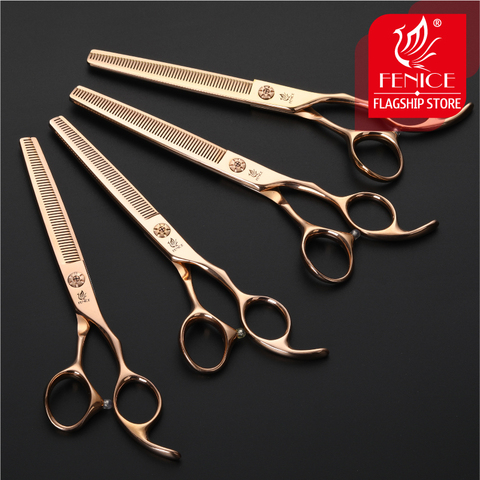 Fenice 6.5/7.0 inch Professional Pet Dog Grooming Scissors Dog Thinning Scissors Shears Animals Haircut Tools ► Photo 1/6