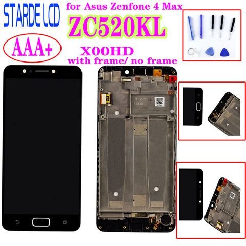 Starde 5.2'' Screen for Asus Zenfone 4 Max ZC520KL X00HD LCD Display Touch Screen Digitizer Glass Assembly with Frame and Tools ► Photo 1/6