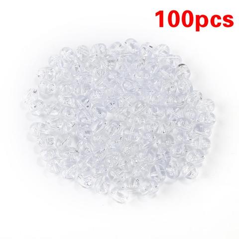 1000* 4*4.5mm/4.7*6mm/5*8mm Fishing Plastic Transparent Clear Beads Double  Pearl Drill Beads Cross Beads