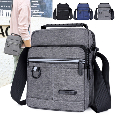 casual men's oxford shoulder bag men handbag simple lightweight small travel tote crossbody bag ► Photo 1/6