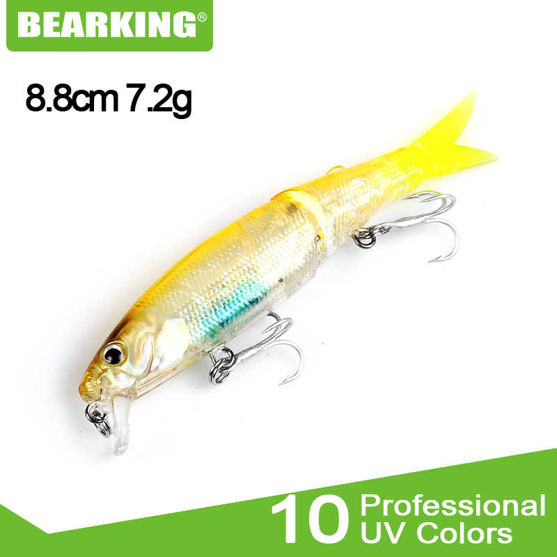 Bearking 11.3cm 13.7g hot fishing lure minnow quality professional bait  swim bait jointed bait equipped black or white hook