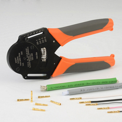 IWD-2630 IWISS Heavy Duty connector Crimping pliers Aviation pin crimper 0.05-0.128mm²（30-26AWG）Four core shaft point pressure ► Photo 1/6