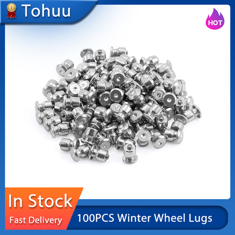 100PCS Winter Wheel Lugs Car Tires Studs Screw Anti-Slip Snow Tire Wheel Spikes Hard Alloy Studs 8x10mm For Car Motorcycle ► Photo 1/6