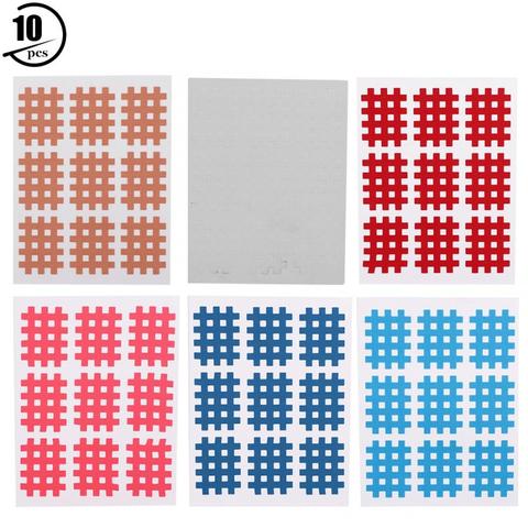 10 pcs/bag Sport Muscle Tape Elastic Breathable Spiral Cross Kinesiology Tape Physical Therapy Cross Tapes 74x98mm ► Photo 1/6