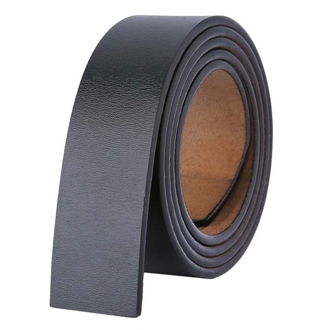 110 - 140 150 160cm Belts No Buckle 3.5cm Width 100% Real Genuine Leather Belt Body Men Plus Size Belt Cowboy Strap Brown black ► Photo 1/6