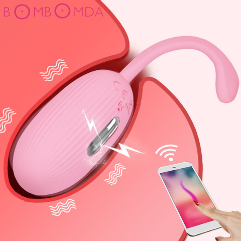 Electric Shock Vibrator 12 Speed Silicone Vibrator APP Bluetooth Wireless Remote Vibrating Egg G-spot Massage Sex Toys for Women ► Photo 1/6