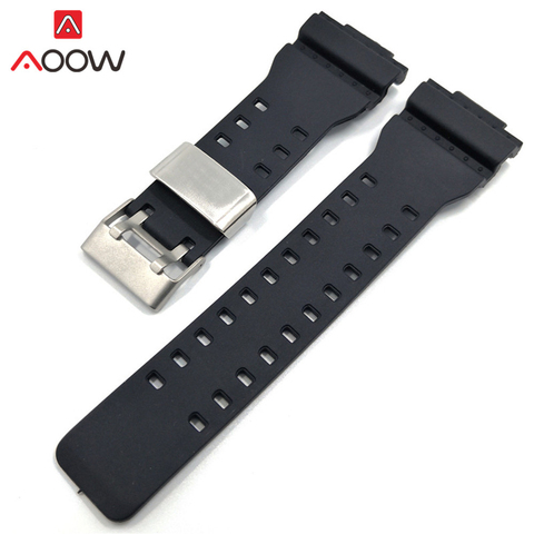 Silicone Strap for Casio G-Shock GD-120 GD-100 GA-100 GA-110 Stainless Steel Hoop Men Sport Rubber Replacement Bracelet Band ► Photo 1/5