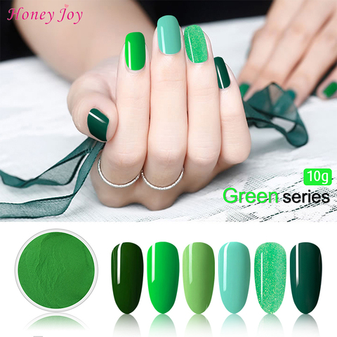 Very Fine 10g/28g Green Easy-To-Use Dip Powder Nails Dipping Nails Long-lasting Nails No UV Light Needed Safe Odorless ► Photo 1/5