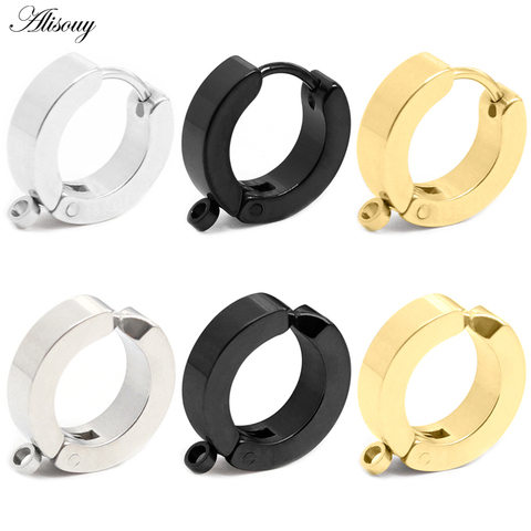 Alisouy 2PCS Stainless Steel Back Clips Ear Hooks Earrings Findings for Components DIY Jewelry Findings Parts Wholesale ► Photo 1/6