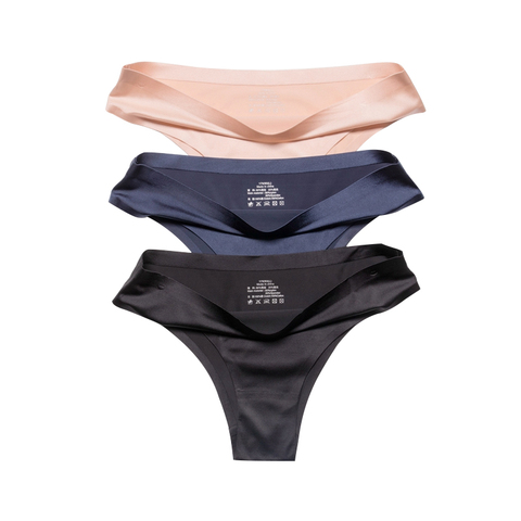 Women Sexy Ice Silk Briefs G-string Panties Thongs Ladies Underwear  Lingerie